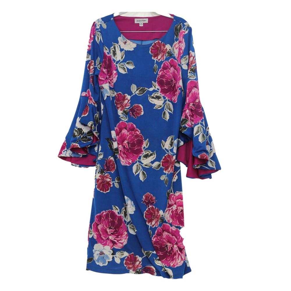*🥳HOST PICK* Blue Floral Dress with Bell Sleeves